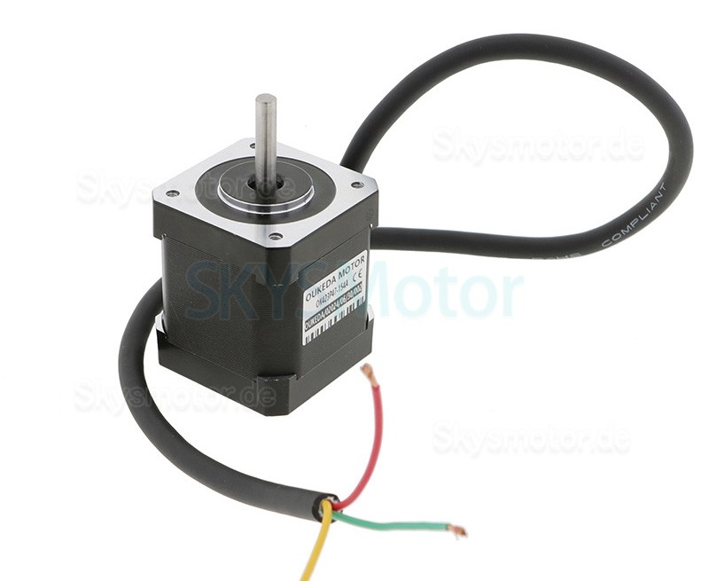 Oukeda NEMA 17 Schrittmotor OK423P47-154A 1,2 Grad 32Ncm 3 Phasen 1,5A 5,4VDC D-cut